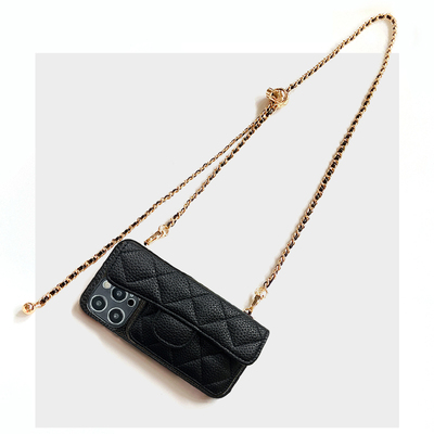 小香风装卡可斜跨手机壳