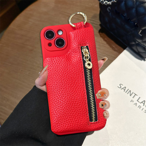 坎宁安适用红米Turbo4手机壳14/13新年红note15pro插卡套11E零钱包12钥匙9/8pro口红7se喜庆13C简约10x保护套