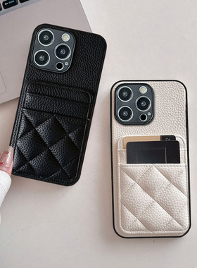 适用oppoR17手机壳15梦境版插卡套r11小香风r9s门禁11plus公交卡r15x小众oppo手机套r9p荔枝纹时尚个性简约