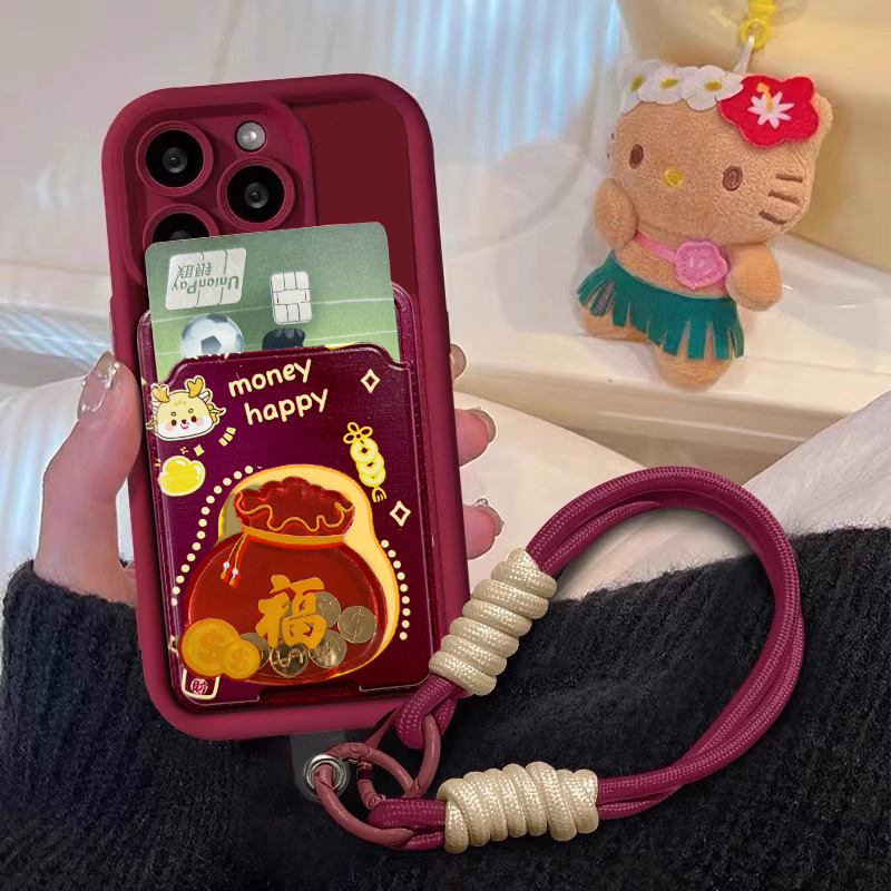 坎宁安适用于红米K80PRO手机壳K80冠军版插卡套K80E手提绳K70s福袋K60Ultra新年k50电竞挂绳k30喜庆k40高档