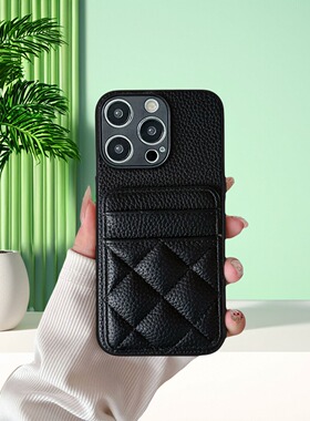 适用红米Turbo4手机壳13/12插卡套note14pro+小香风11E门禁10se公交卡9/8pro复古7小众13C简约10x可装卡防摔