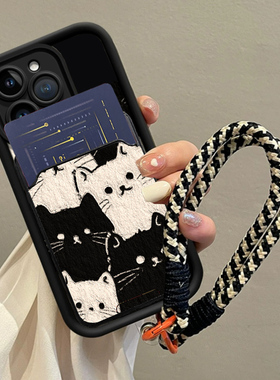 适用红米Note14pro手机壳13插卡套Turbo3手提绳11E卡通10se新款8pro时尚7小众13C简约10x高级感10Xpro保护套