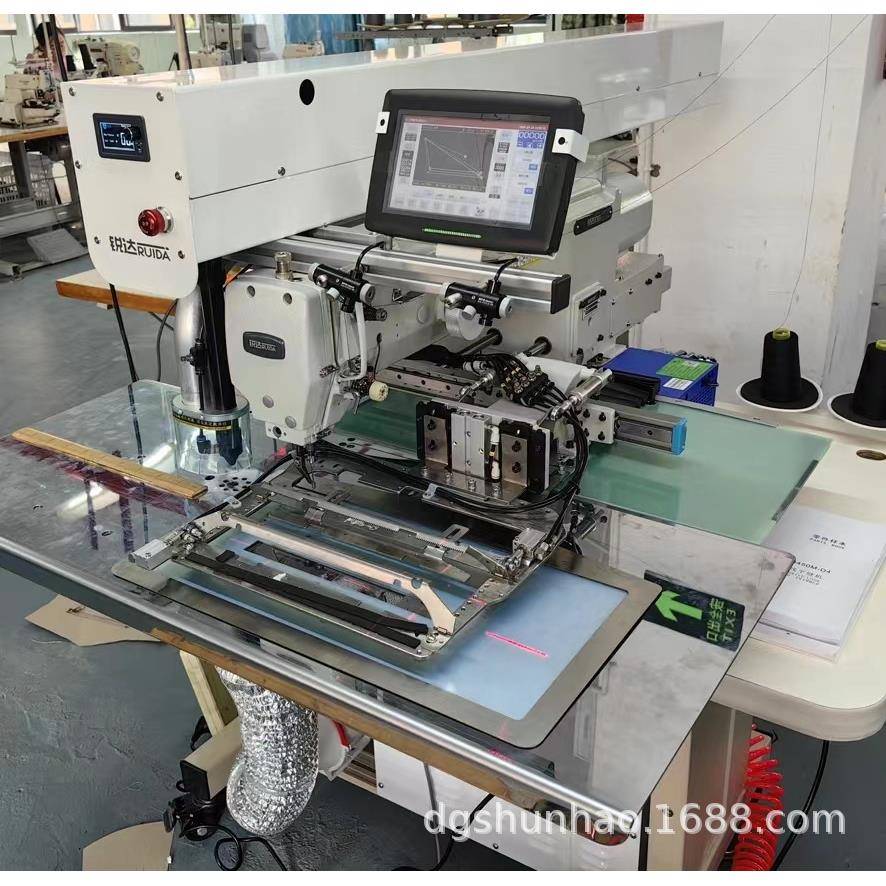 全自动电脑激光开袋机服装牛仔单双唇袋拉链袋门襟多功能机