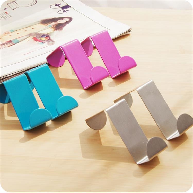 创意彩色z型门后挂钩不锈钢S型