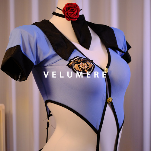 雾岛「性感机长」纯欲空姐秘书内衣女警官cos套装连体睡衣女