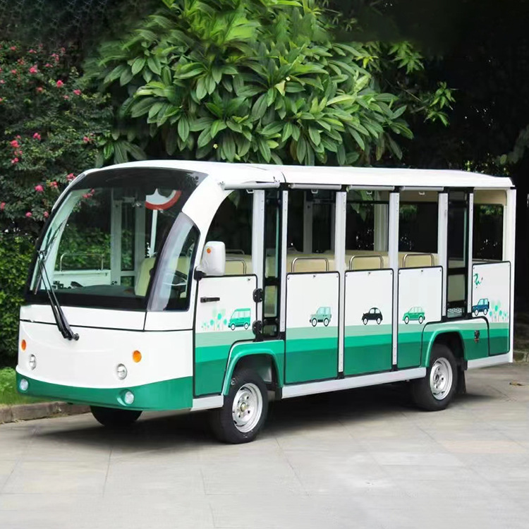 11人座封闭式电动观光车景区校园旅游游览车园区酒店接待车巡逻车