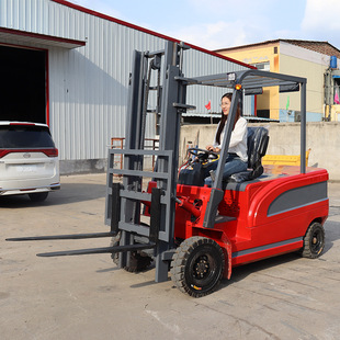 四轮电动叉车2吨1吨1.5吨锂电堆高搬运车3吨座驾式 卸货高效节能 装