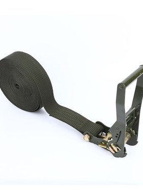 军绿色货c车刹车绳捆绑带收紧器刹车带货物捆绑器拉紧器绑带织带