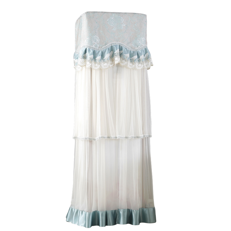 柜式空调罩开机不取 长方形立式柜机防尘罩布艺T欧式空调套刺绣花