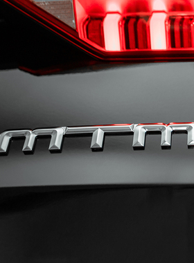 MTM个性化定制英文字母标汽车尾标改装车标汽车饰品银色X黑mtm车