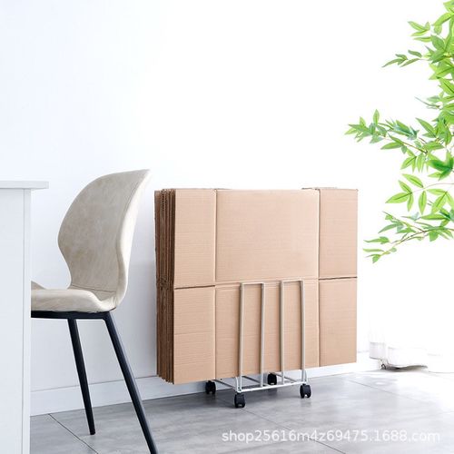 家用纸箱收纳架废旧纸板箱空y快递盒打包箱分类整理架子置物架推