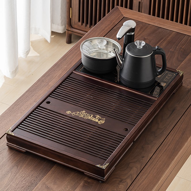 茶盘家用全f自动一体烧水壶泡茶专用茶具套装茶托盘简约茶海茶台