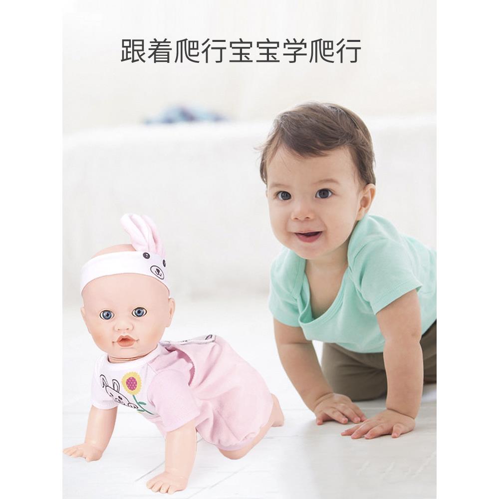 takmay娃娃玩具女孩洋娃娃会说话的娃娃换装软胶会爬行的仿真娃娃