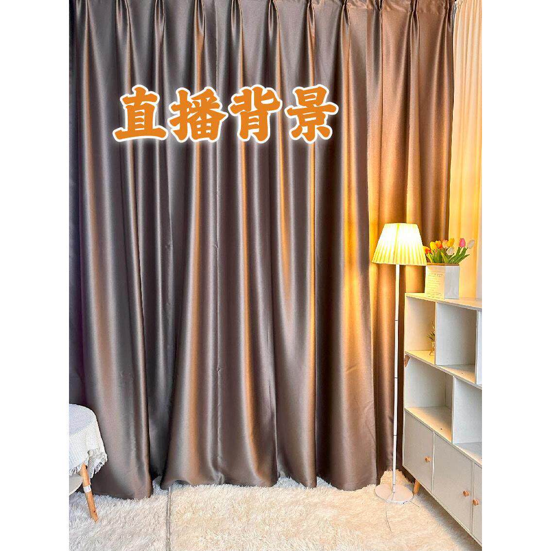直播窗帘背景高级感主播背景布钢琴背景粘贴魔术贴网红女主播背景
