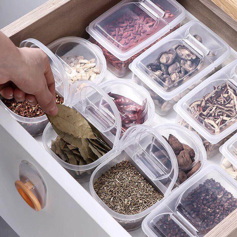 厨房调料盒香料家用八角桂皮花椒专用透明密封调料罐瓶大料收纳盒