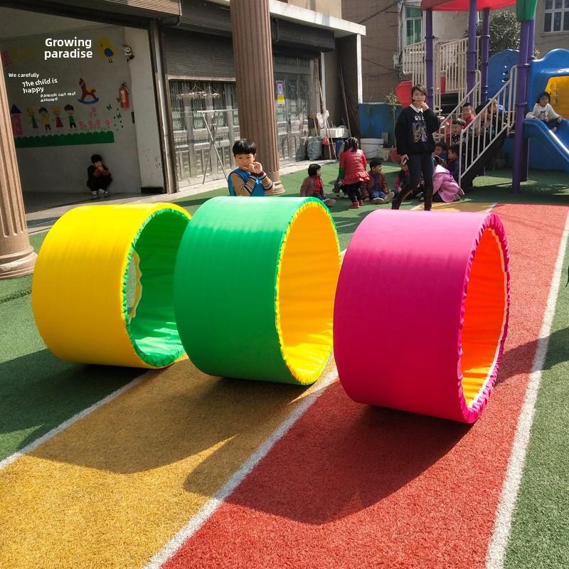 幼儿园车轮滚滚户外感统训练爬行游戏圈儿童亲子户外活动道具