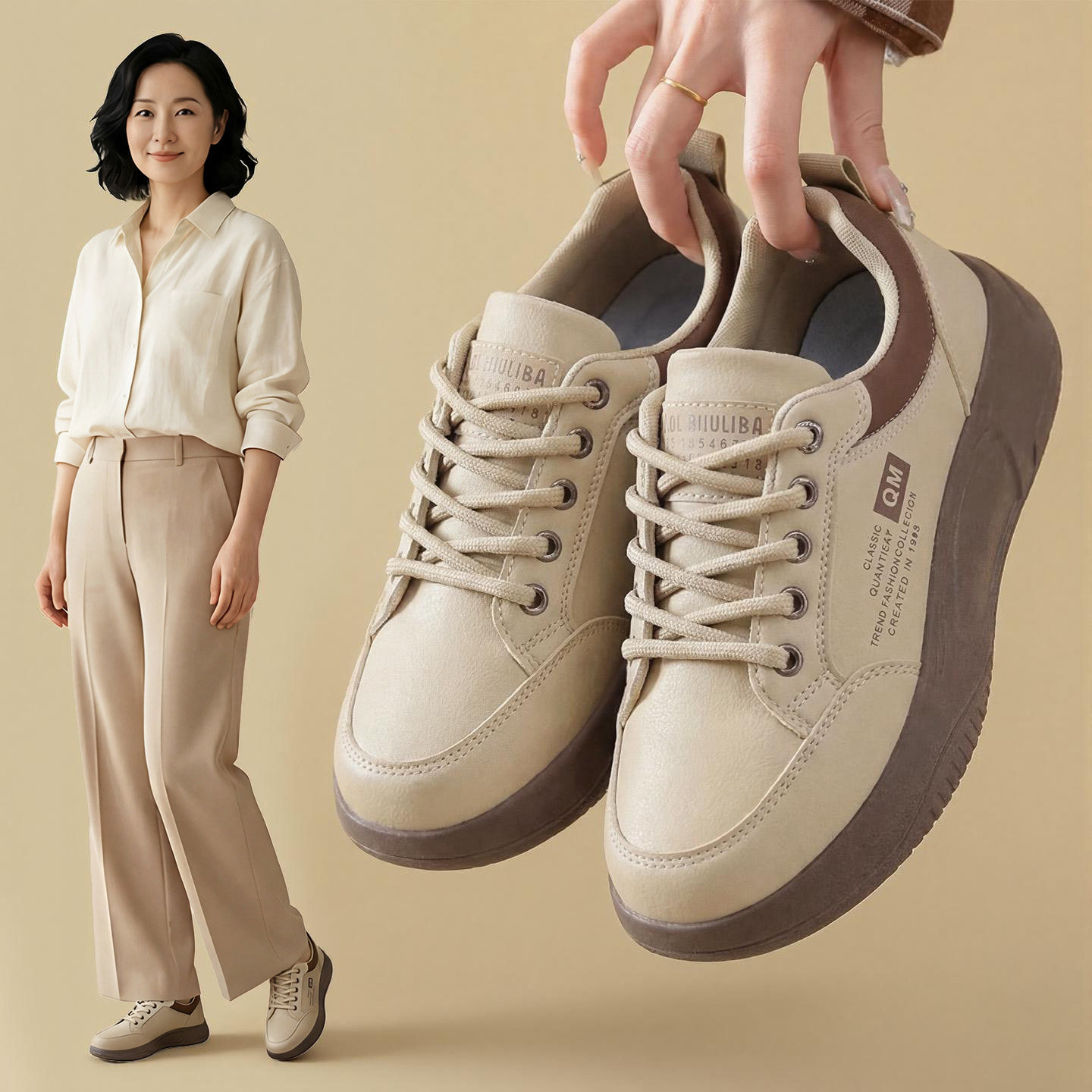 2026新款妈妈鞋中年百搭休闲鞋老北京布鞋女软底轻便不累脚运动鞋