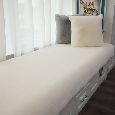 仿兔毛飘窗垫子阳台垫oins风毛绒毯简约地毯防滑窗台垫卧室沙发垫