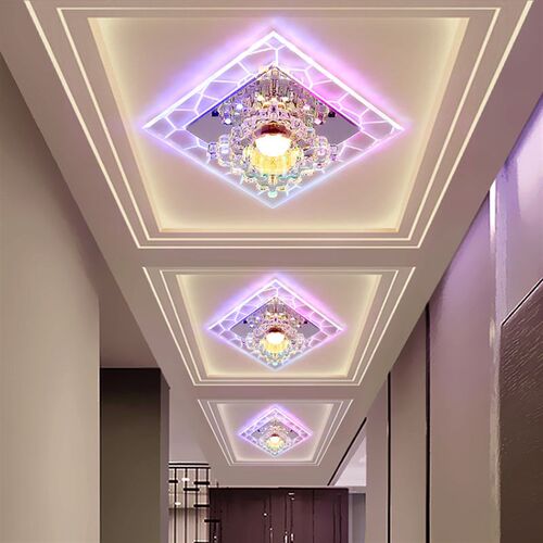 e射灯水晶筒灯过道灯入户走廊玄关灯天花灯走道门厅简约吸顶灯