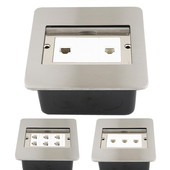 单开门铜地插六七类千兆万兆屏蔽网络线家用地插座