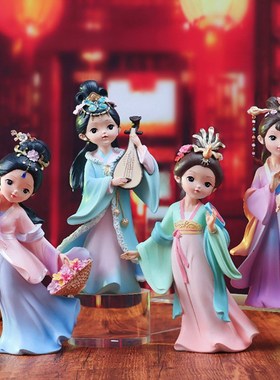 国潮古风少女心四大美女昭君杨贵妃古装女生生日装饰