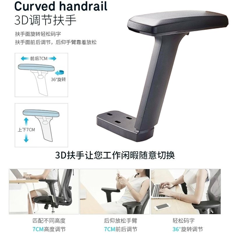 老板电竞网布椅多功能升降扶手面板维修