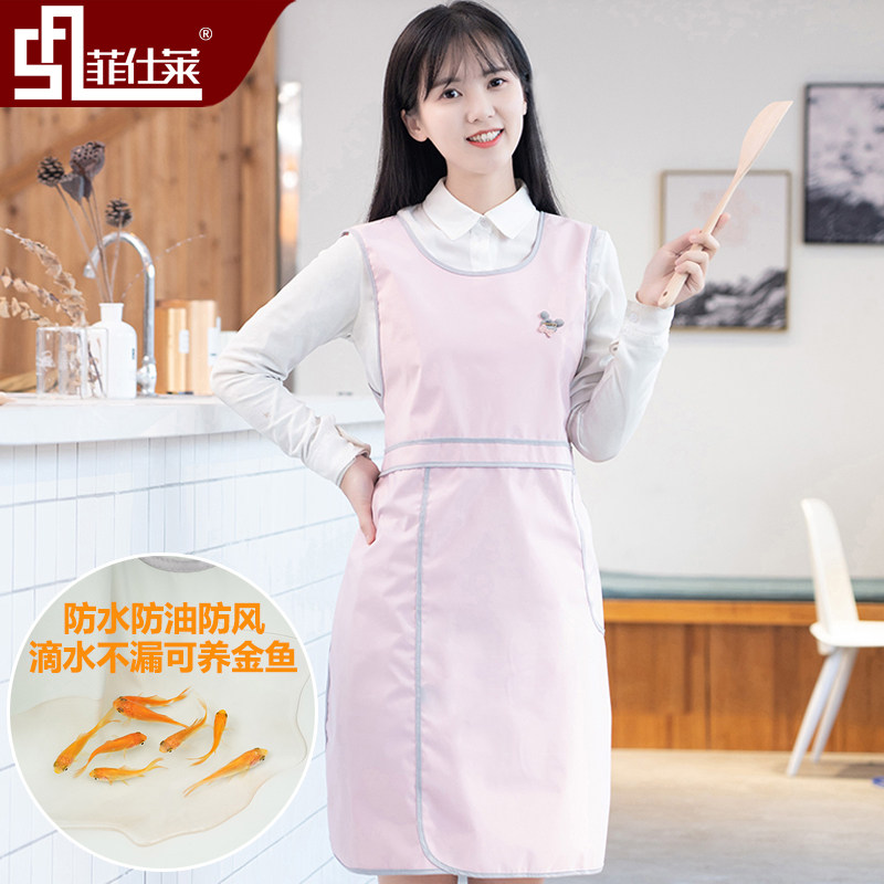 围裙厨房油可爱韩版女定工作罩衣薄款夏天反穿衣