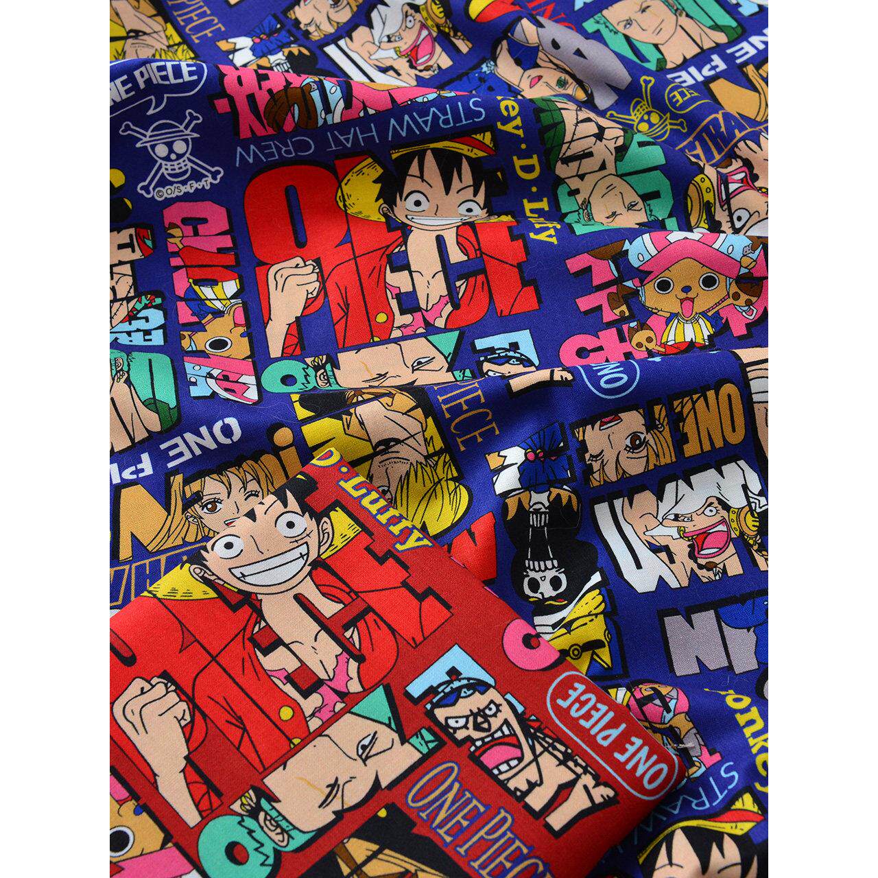 纯棉布料手工diy桌布床围卡通面料衣服服装裤子印花棉布海贼王