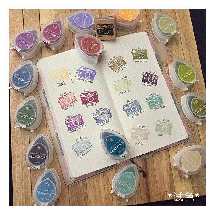 【小林几】现货 月猫水滴gd彩色印台 水性快干印泥 手账用品