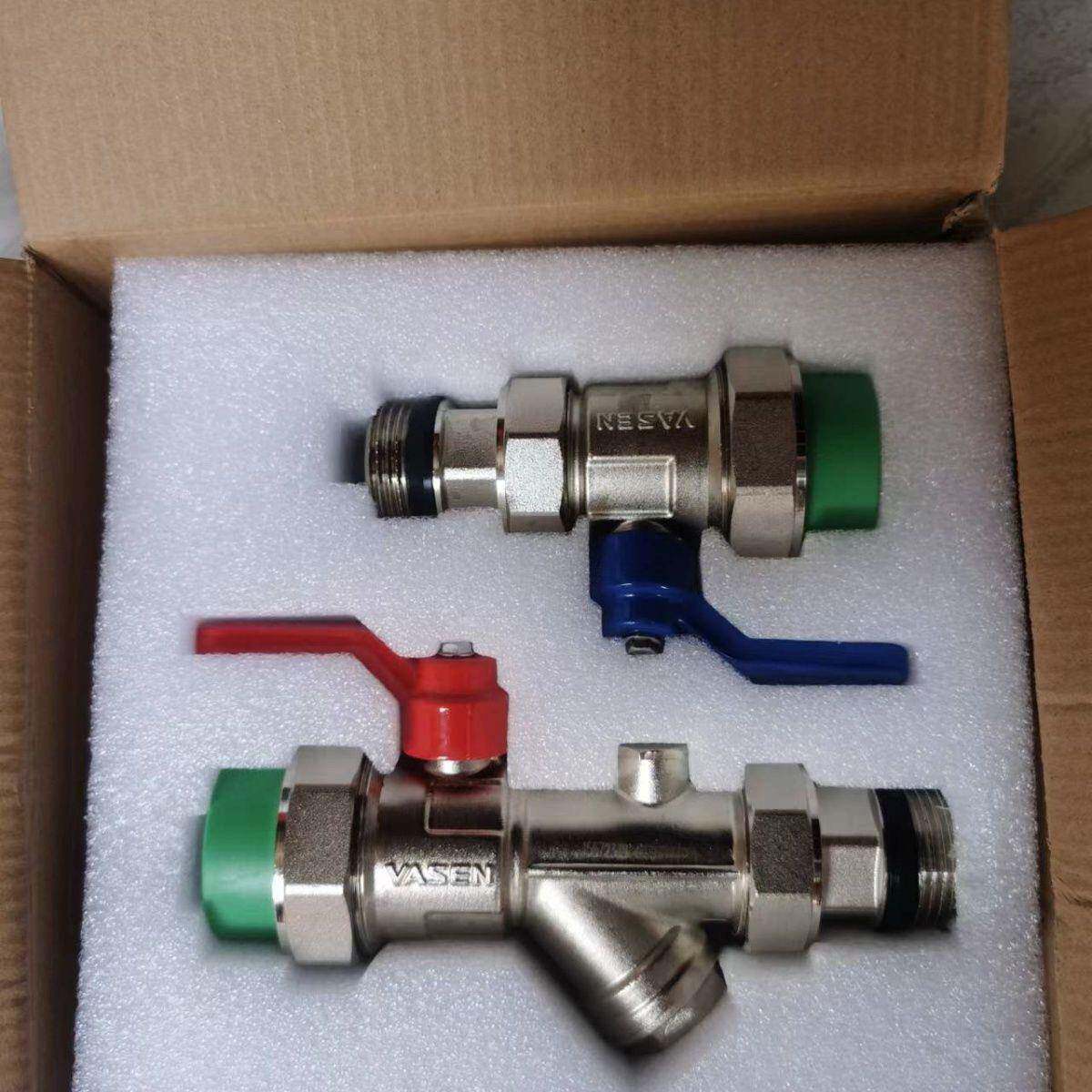 伟星双活接PPRppr全铜配件过滤器活接球阀地暖阀门分水器暖气热熔