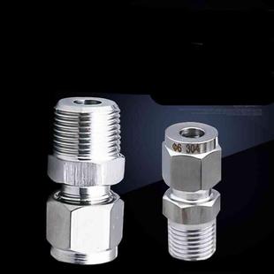 定制1 卡管外径6mm8Wmm10mm 8不锈钢304终端直通卡套接头