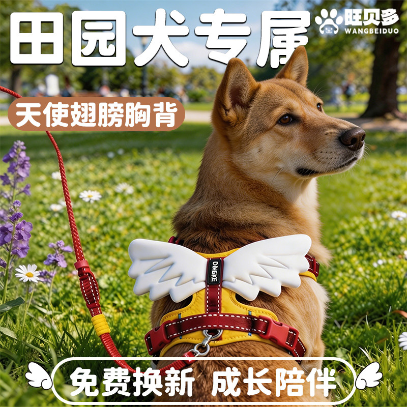 中华田园犬专用衣服胸背牵引绳背心式抱婴袋遛狗牵狗绳幼犬狗绳土