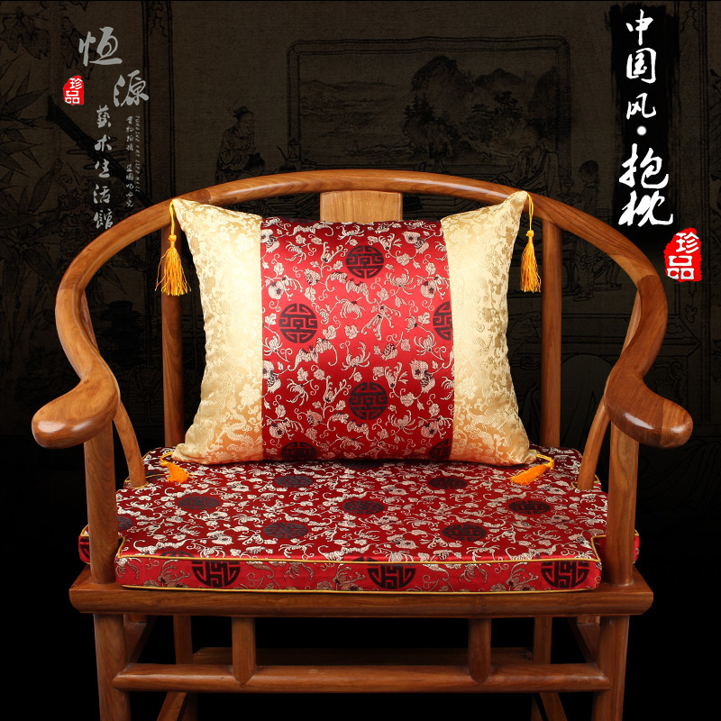 中式椅垫红木坐垫餐椅垫皇宫椅太师椅靠背圈椅椅凳垫