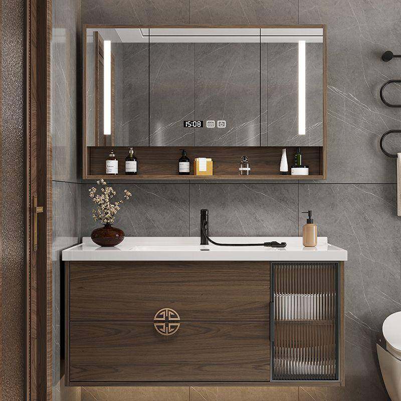 新中式壁柜吊柜卫生间浴室柜组合陶瓷一体洗手洗脸盆家用地柜,住宅家具,吊柜/壁柜,淘宝优惠券,粉丝福利购,淘宝优惠卷