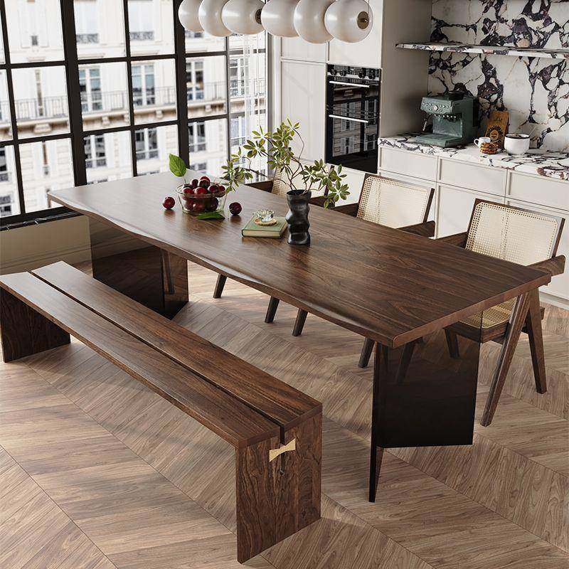 渐变亚克力悬浮餐桌诧寂风自然边长方形黑胡桃木实木书桌现代简约,商业/办公家具,餐桌椅系列,淘宝优惠券,粉丝福利购,淘宝优惠卷