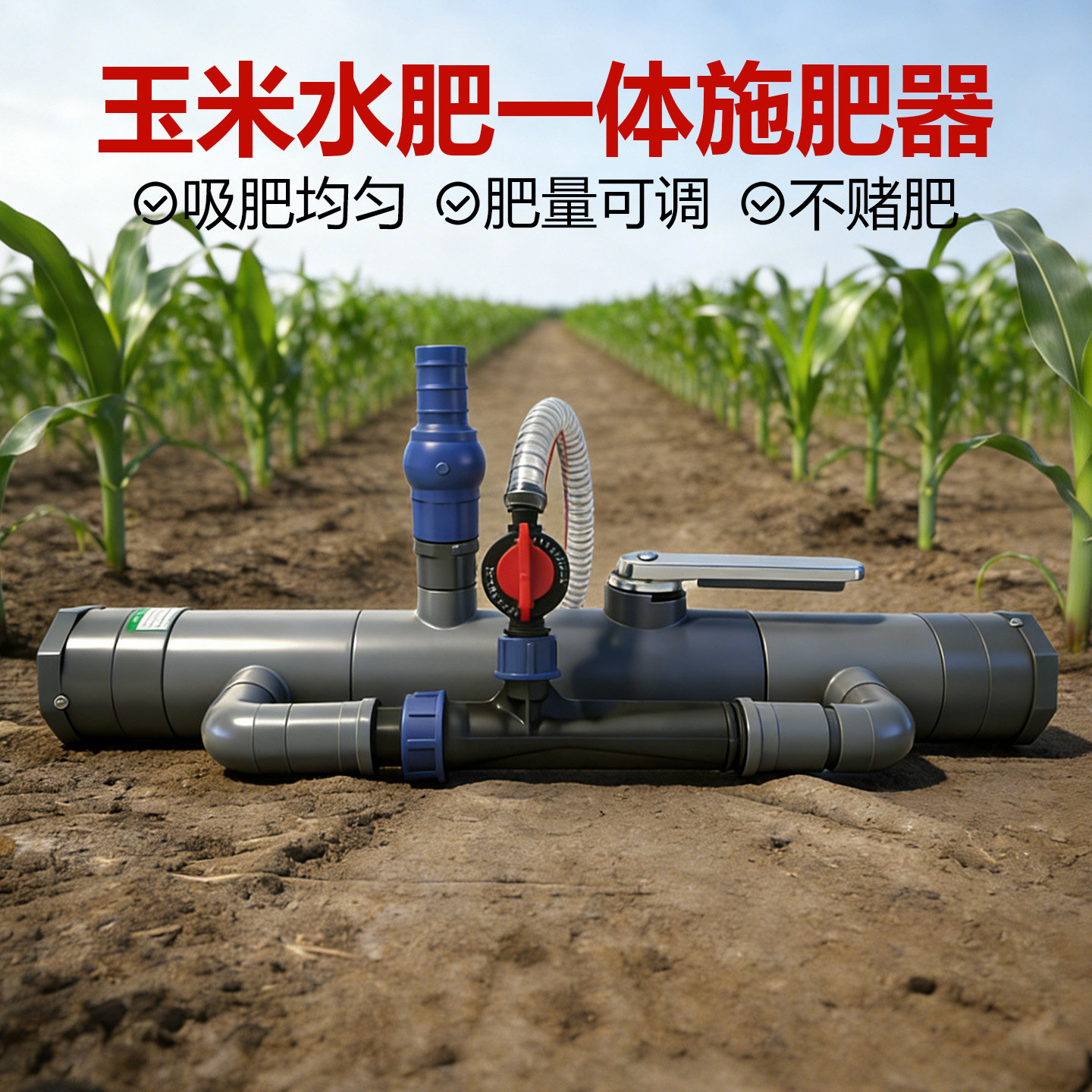 玉米水肥一体施肥器滴灌文丘里自动吸肥器水动力水溶肥冲施器农用