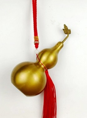 纯铜开盖空心黄铜葫n芦摆件中式办公室客厅卧室大号小号家居挂件