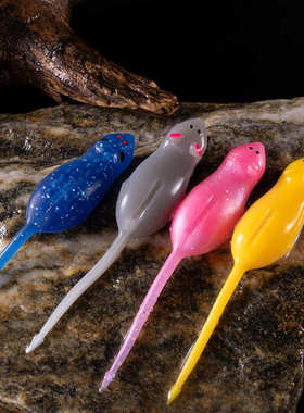 RIKAON野犬JERKY JERRY杰利鼠路亚软饵鼠形浮水假饵4.5寸鲈鱼钓饵