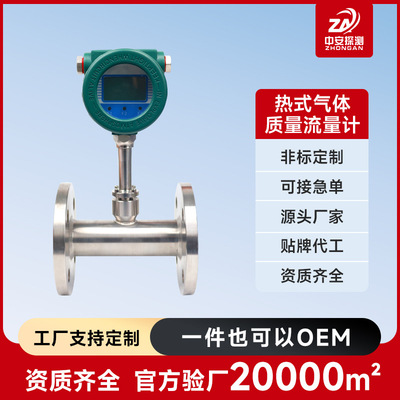 热式气体水表质量流量计管道插入式高精度压缩空气氮气微小