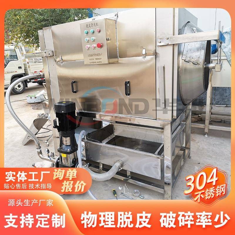 厂家供应 核桃仁去皮清洗机 纯物理去皮 杏仁白果仁去皮设备