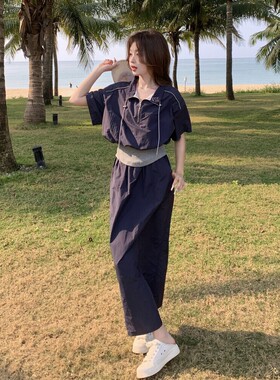 防晒衣套装 假两件拼接 上衣 裙子P125-K168  跑量