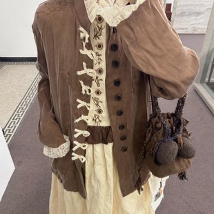 复古印花休闲无袖 in时尚 连衣裙女red设计感气质宽松长裙 ICEYY