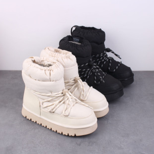 在售 79.99欧元！外贸单出口欧洲加绒保暖抗寒女款中筒防滑雪地靴
