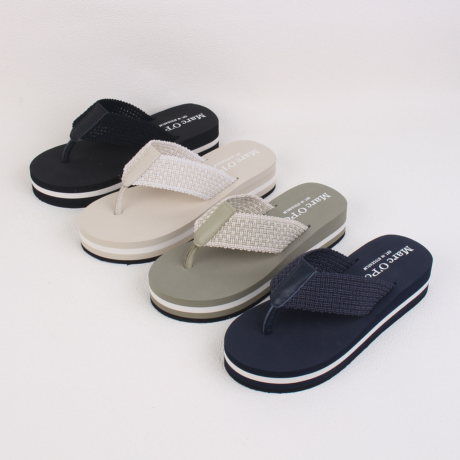 外贸原单女款夏季时尚松糕底休闲人字拖防滑耐磨大码女士夹脚拖鞋