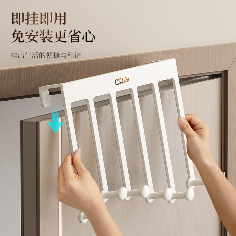 门后挂钩置物g架免打孔卧室卫生间门背式挂衣架衣帽包包收纳神器