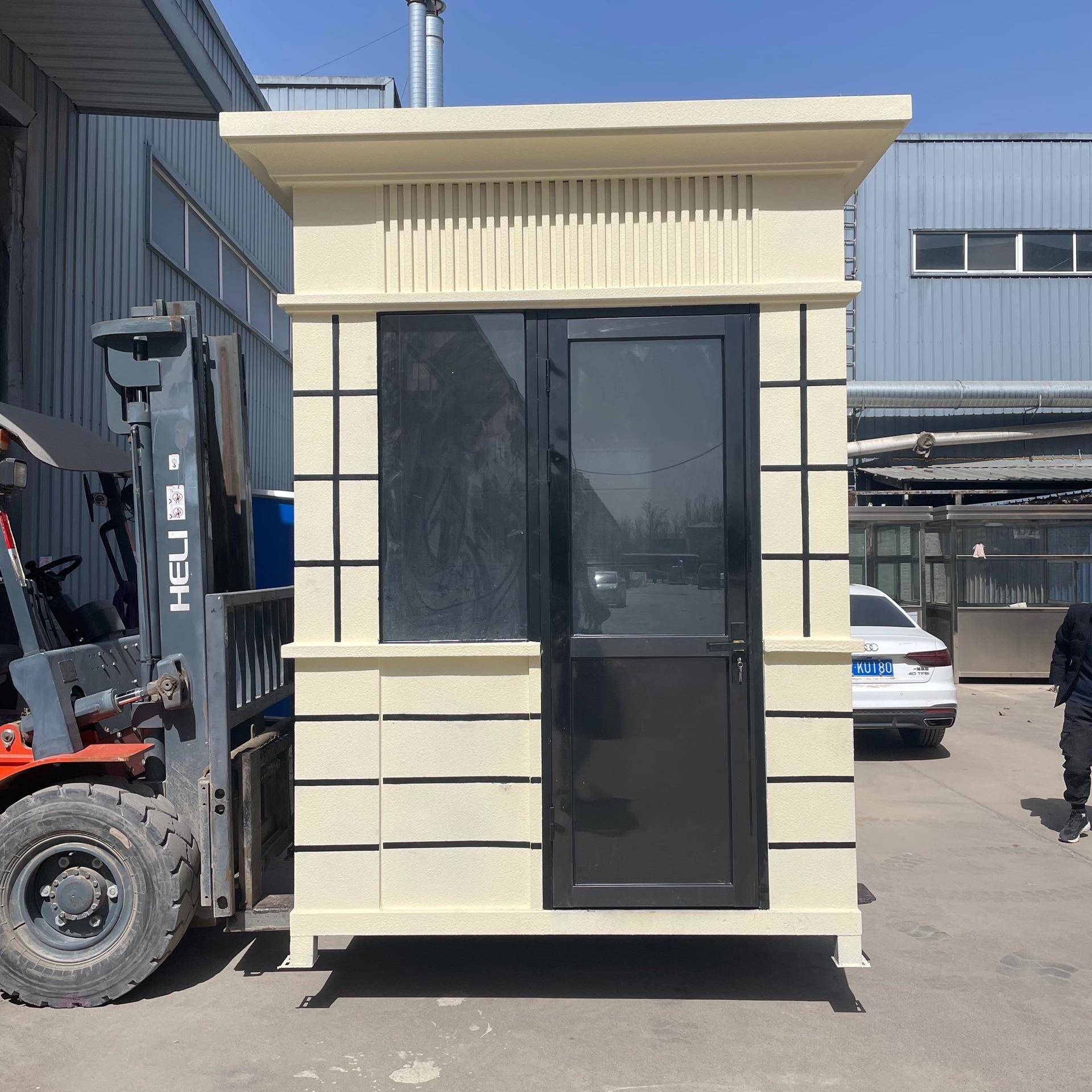 新中式真石漆艺术岗亭小区别墅保安亭门卫值班休息室移动岗亭