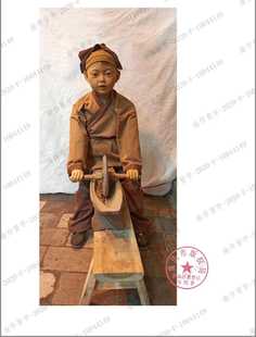 磨药童蜡像硅胶像电动机器人彷真人1比1人物像制作香囊店揽客