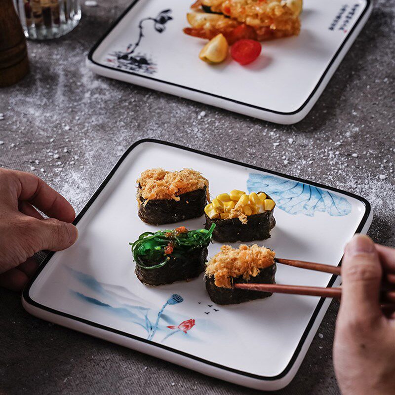 陶瓷盘子凉菜盘家用菜盘牛排西餐盘平盘高档会所酒店饭店创意餐具