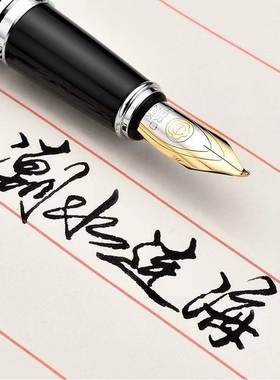 (带盒子)英雄382弯尖美工钢笔学生硬笔书法练字素描弯头签字笔