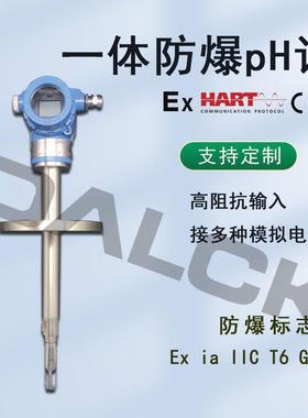 防爆pH计两线制工业在线防爆pH变送器一体式本安型HART输出485